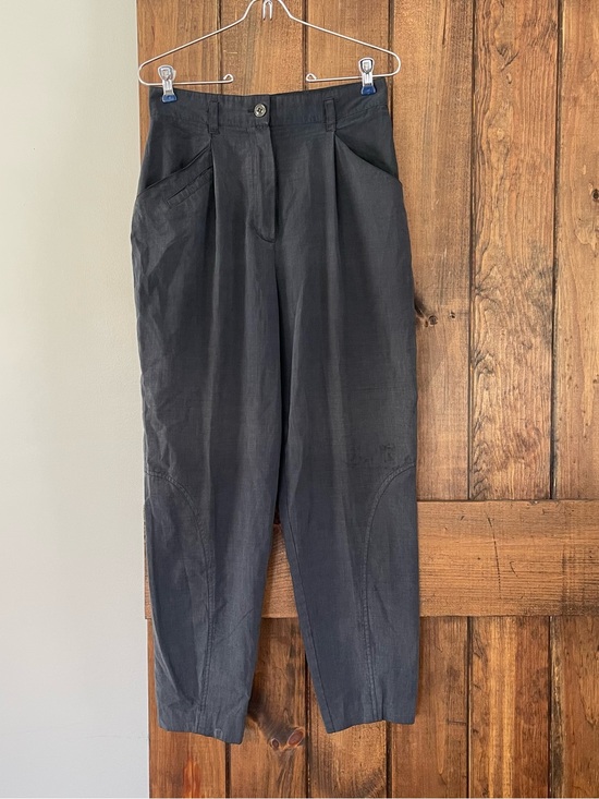 Catalina Pants - Vintage 1990's Catalina Cotton Safari Tropical Patch Barrel Taper Pants 4 Small